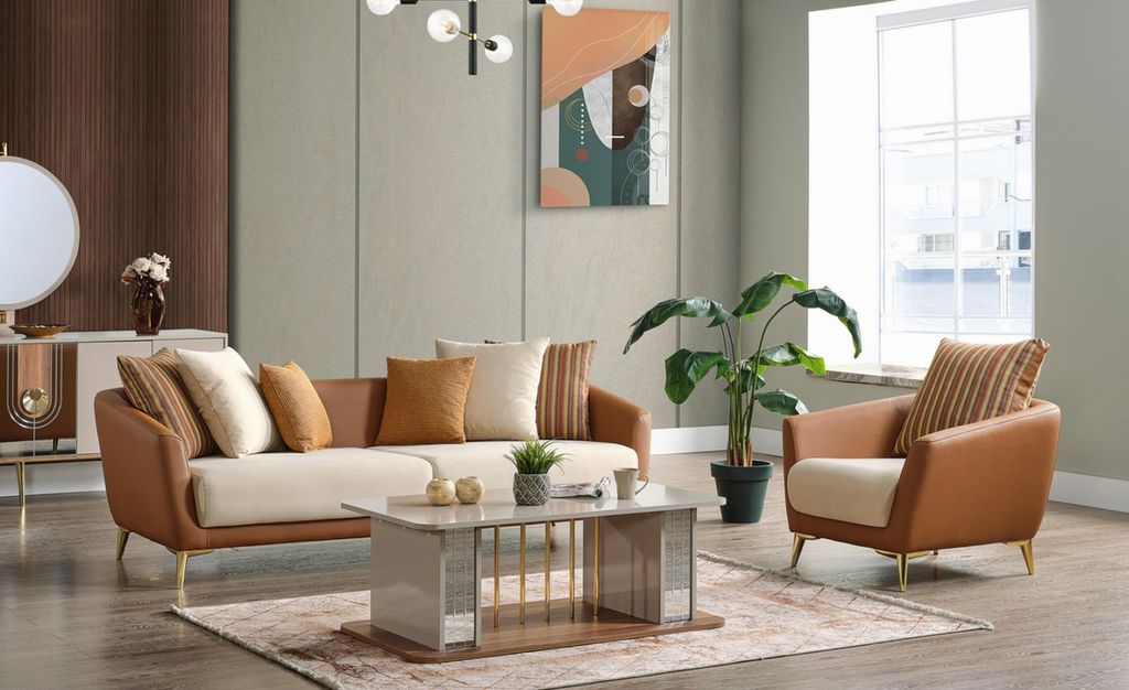 Luxus Sofagarnitur Set Wohnzimmer Sofa set Sofagarnitur 3+1+Couchtisch Modern