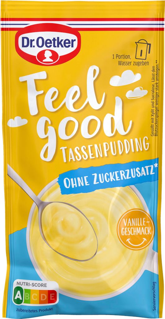 Dr. Oetker Feel Good Tassenpudding Vanille ohne Zuckerzusatz 58g