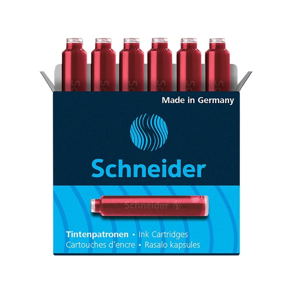 Schneider Standard-Tintenpatronen rot, Packung mit 6 Stück Produktbild 