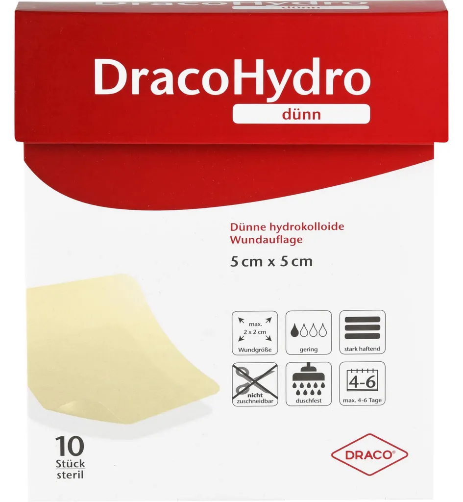 Pansement Transparent Hydrocolloïde DracoHydro Mince avec Effet Seconde Peau