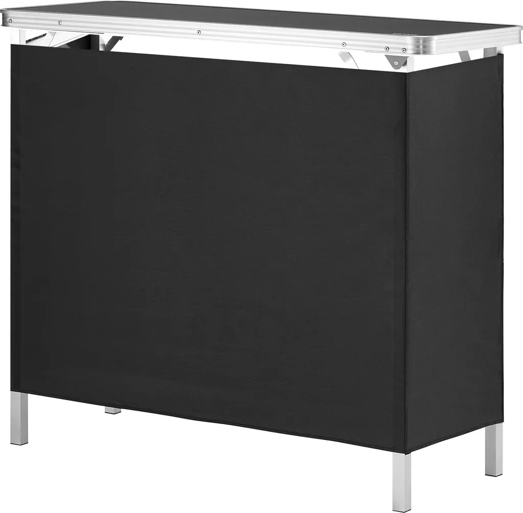Bancone espositivo portatile Bancone espositivo, 975 x 385 x 870 mm Bancone espositivo Bancone espositivo, Tavolo promozionale pieghevole Bancone promozionale, Reception con ripiano, Borsa di trasporto, Nero - 10