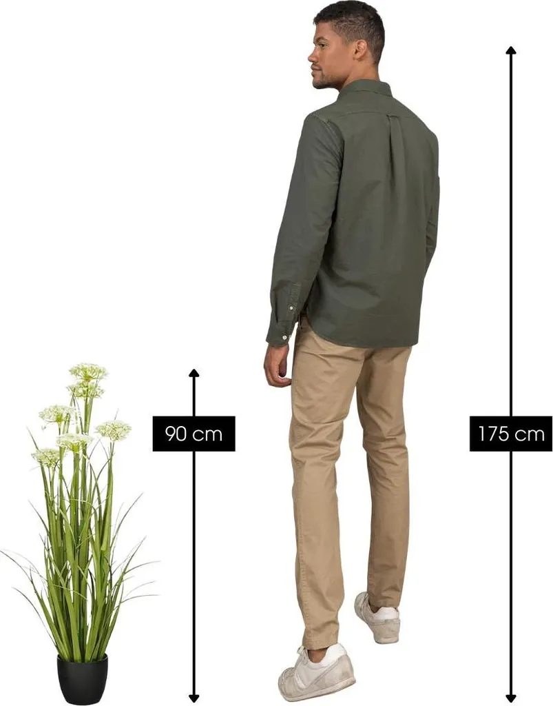 Plante Artificielle Gazon Angélique H90 cm pour Décoration d'Intérieur - 3