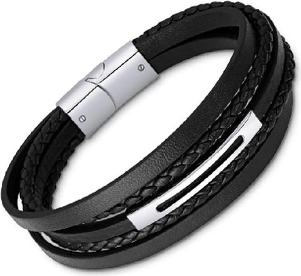 Regalo Uomo: Bracciale Lotus Style LS2145-2/3 in Acciaio e Cuoio