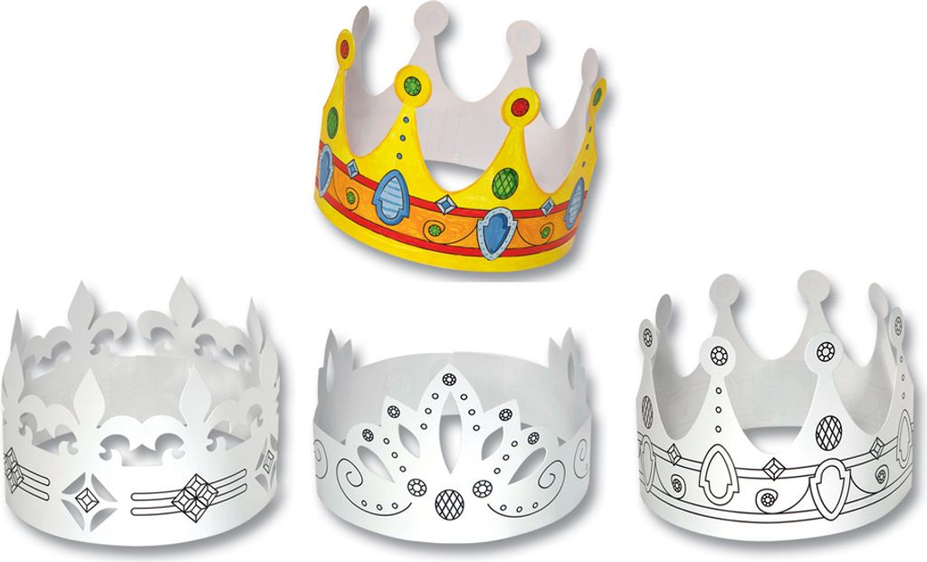 folia Kinderkronen aus Pappe verschiedene Modelle zum Produktbild 