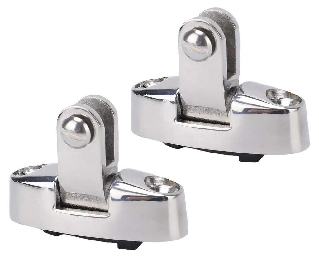 Kit 2 Charnières Pivotantes Anti-Rouille en Inox 316 pour Pont Bateau