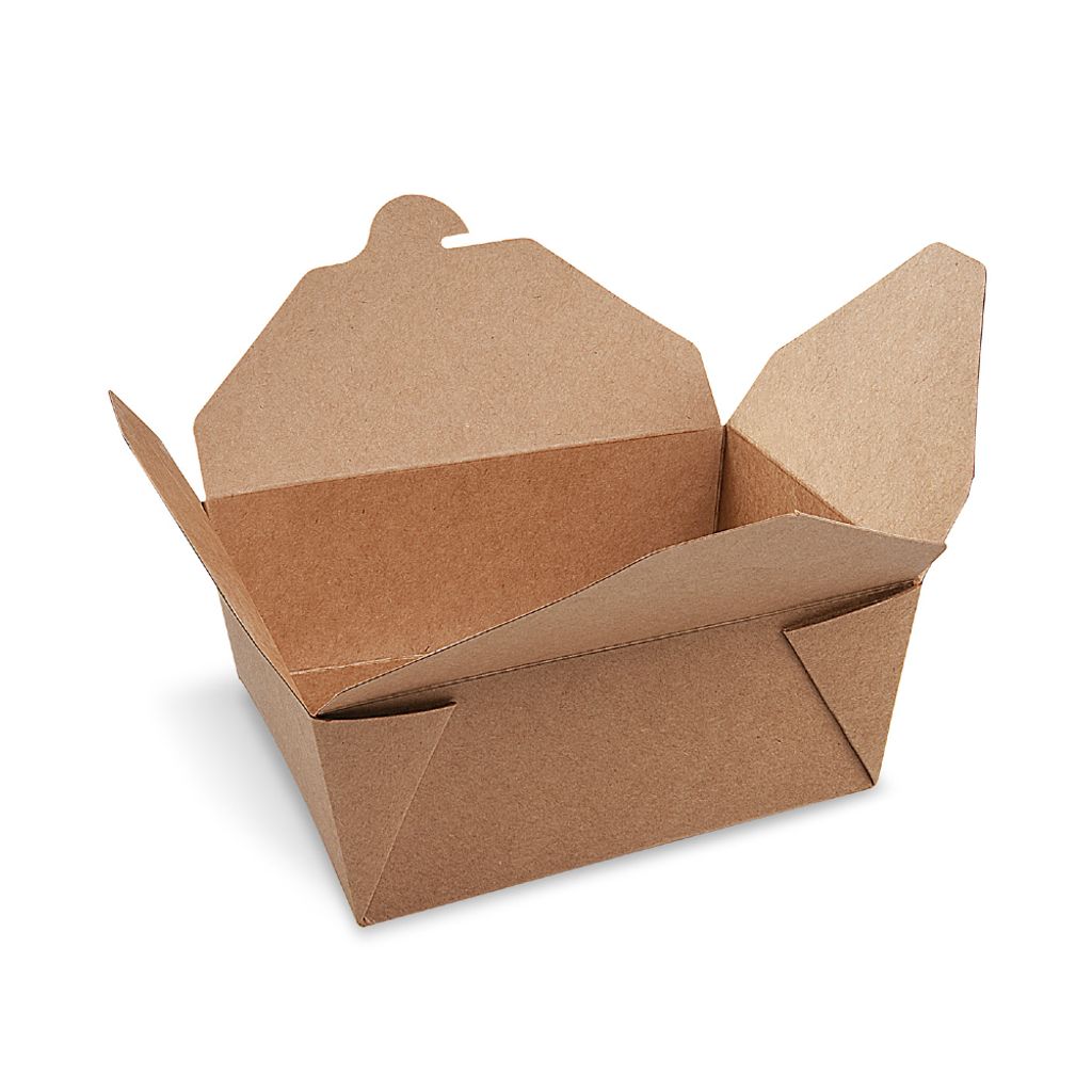 50 Braune Faltboxen Asiaboxen 150x120x65 mm 1300ml Foodboxen Pommesboxen
