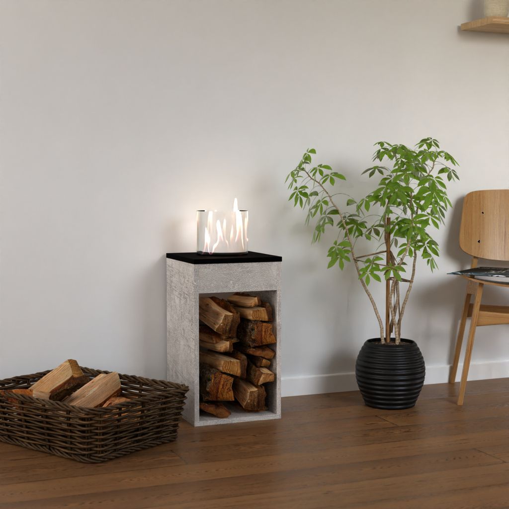 GLOW FIRE Ethanol Kamin 'Emma Concept M' | Ethanolkamin mit 4 Std. Brenndauer und 2 KW Heizleistung | BxHxT: 32x40x32 cm