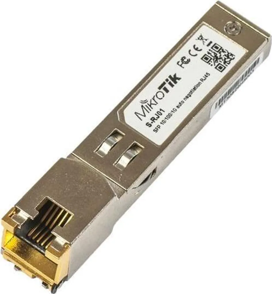 Plus de Ports RJ45 ? Solution Microtique S-RJ01 Module SFP vers Cuivre