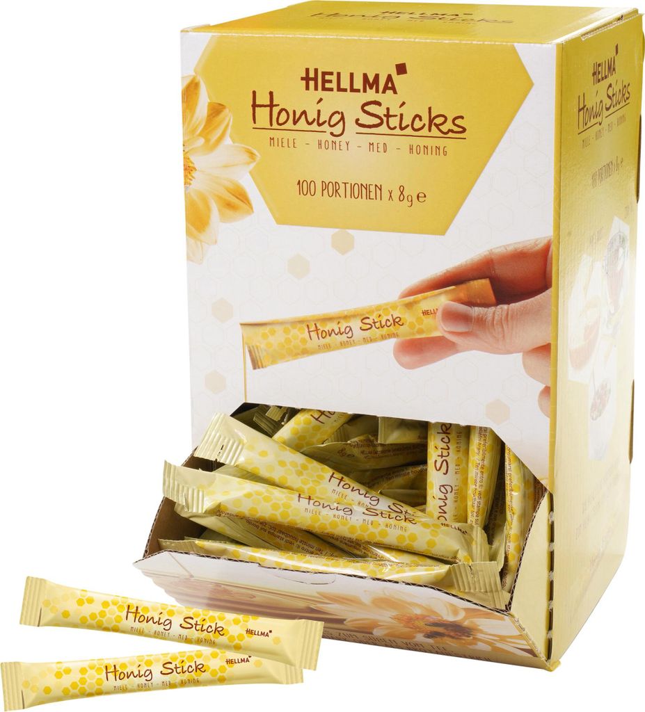 Hellma Medové tyčinky Kvetový med ideálny do čaju, kávy a Obrázok produktu 