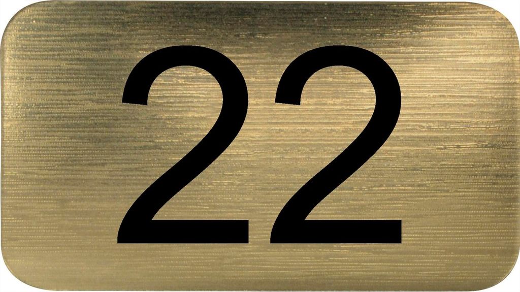 Nummernschild selbstklebend, 35 x 20 mm, Type 22, Produktbild 