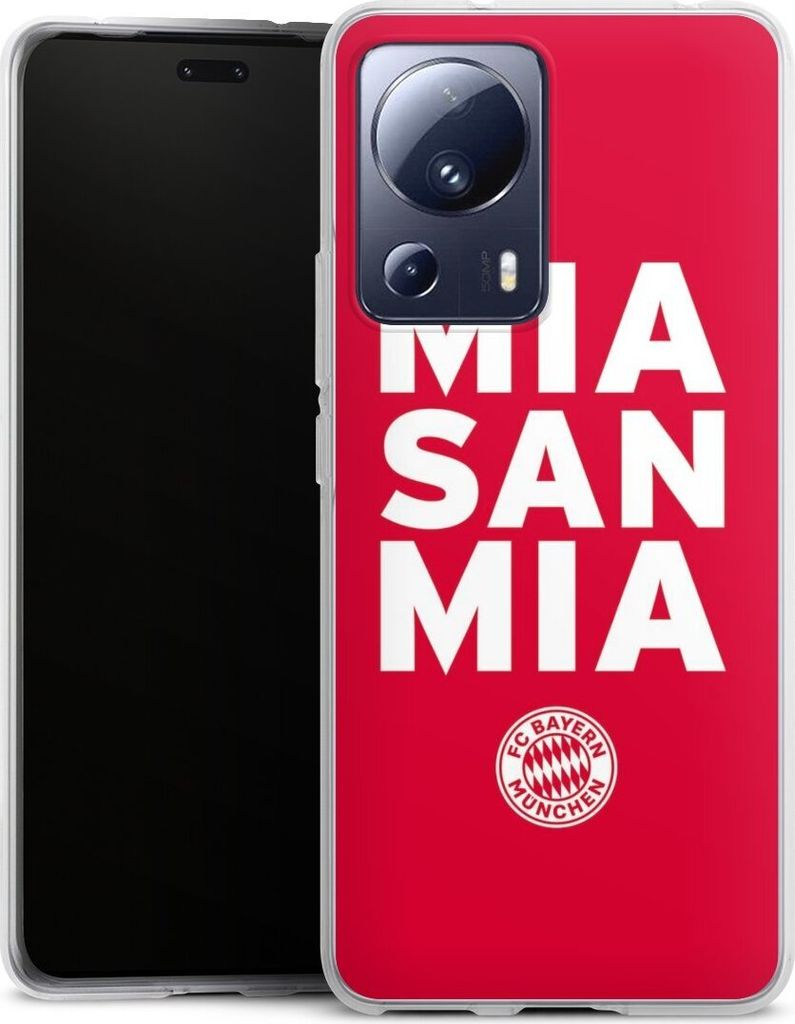 DeinDesign Handyhülle für Xiaomi 13 Lite Silikon Hülle Case Smartphone Schutzhülle FC Bayern München FCB Mia San Mia