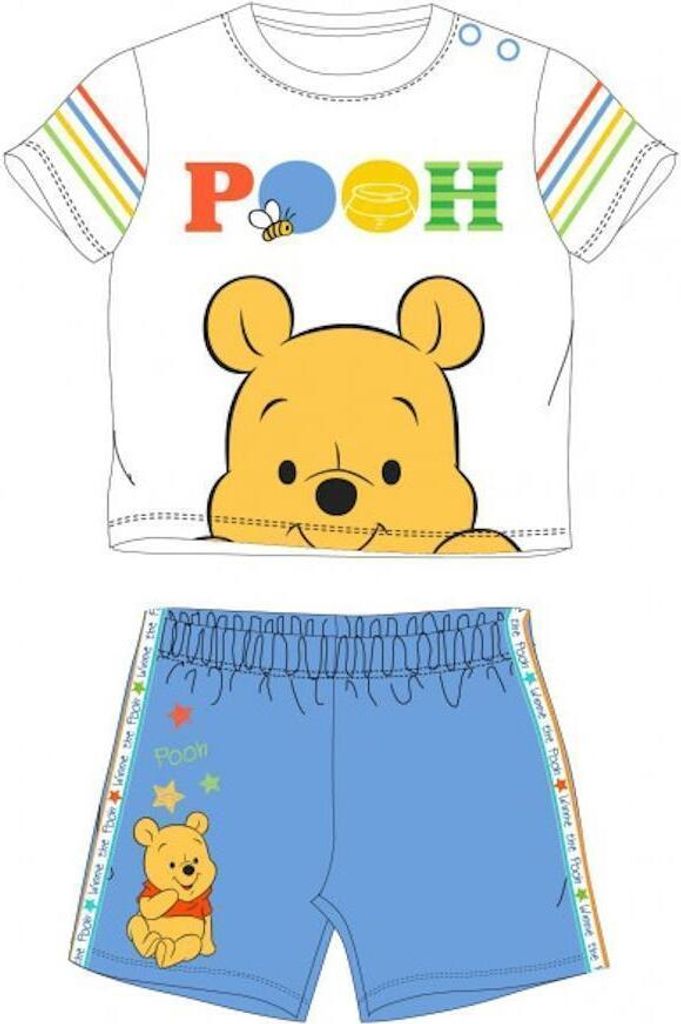 Winnie Puuh Baby-Bekleidungsset für Jungen | Kurzarm | weiß-blau,68
