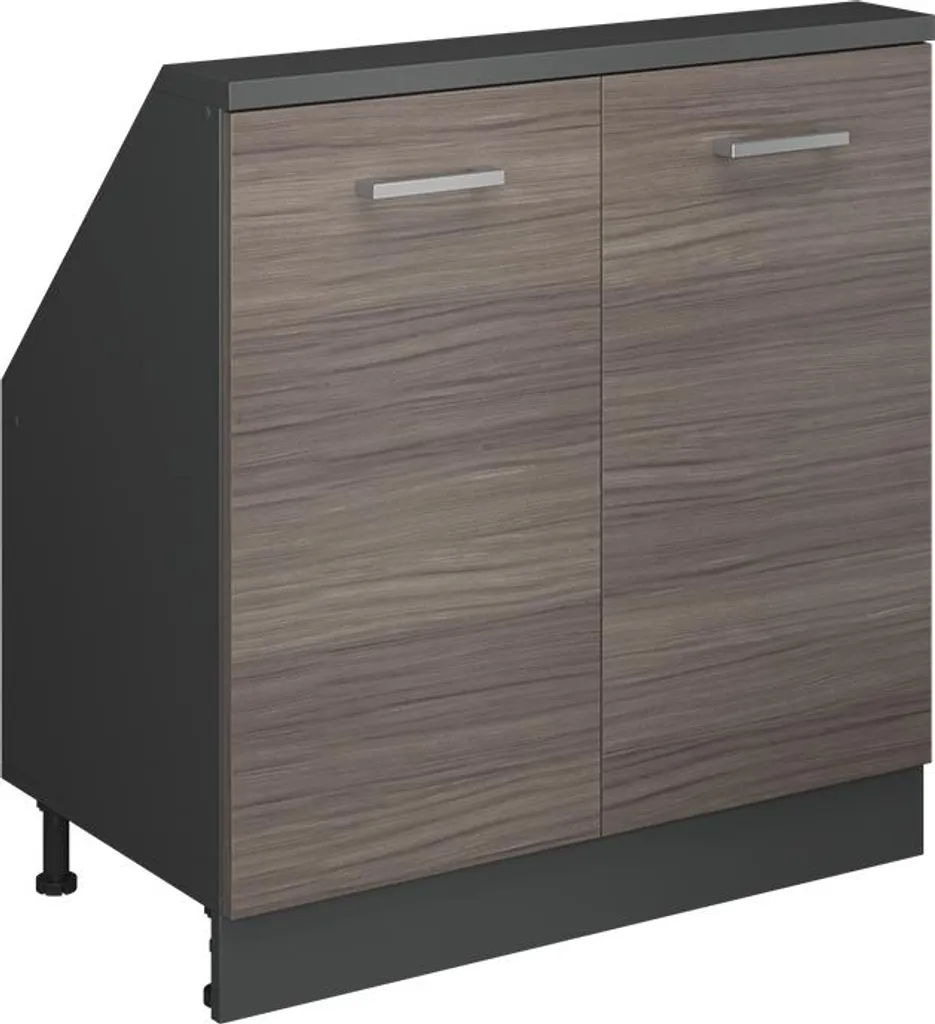 Vicco Mobile Cucina Sottotetto R-Line 80cm Grigio Grigio Nobile Antracite