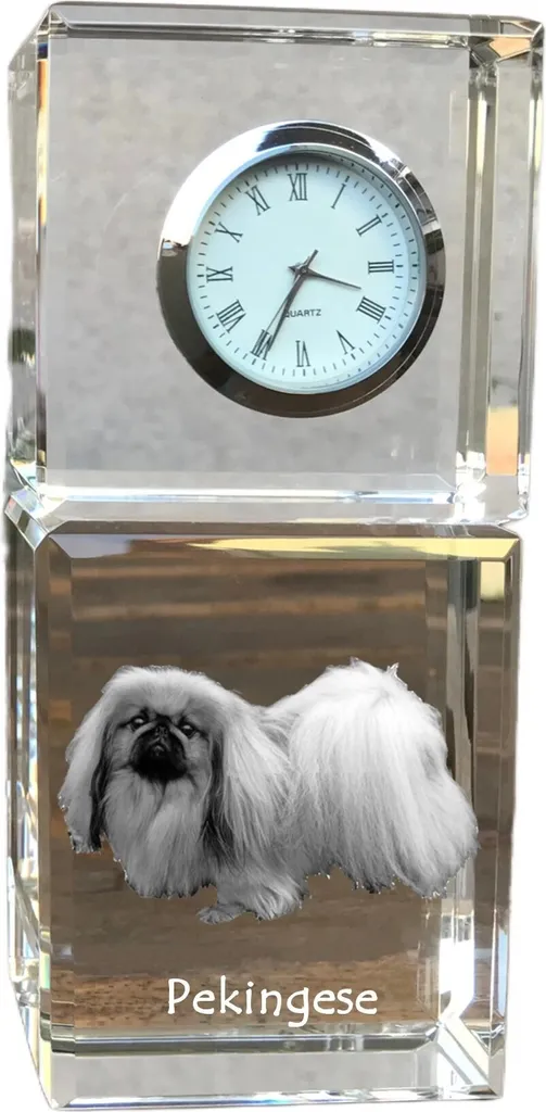 Orologio Tavolo Cristallo Pechinese - Foto Incisa Laser Art-Dog