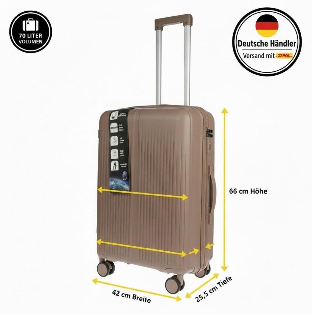 Großer L Koffer Herren Damen Volumen 70 Liter Reisekoffer Produktbild 
