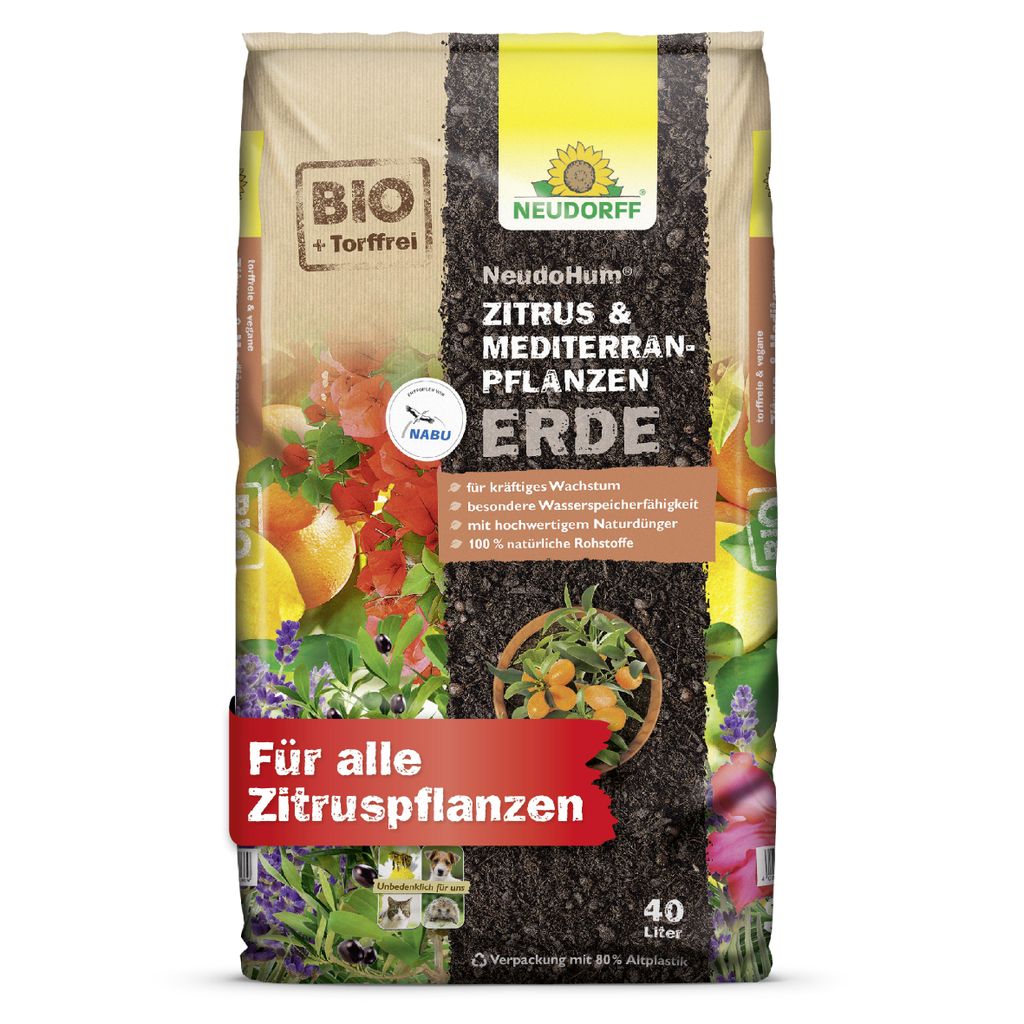 Neudorff NeudoHum Zitrus- & MediterranpflanzenErde 40 Liter Produktbild 