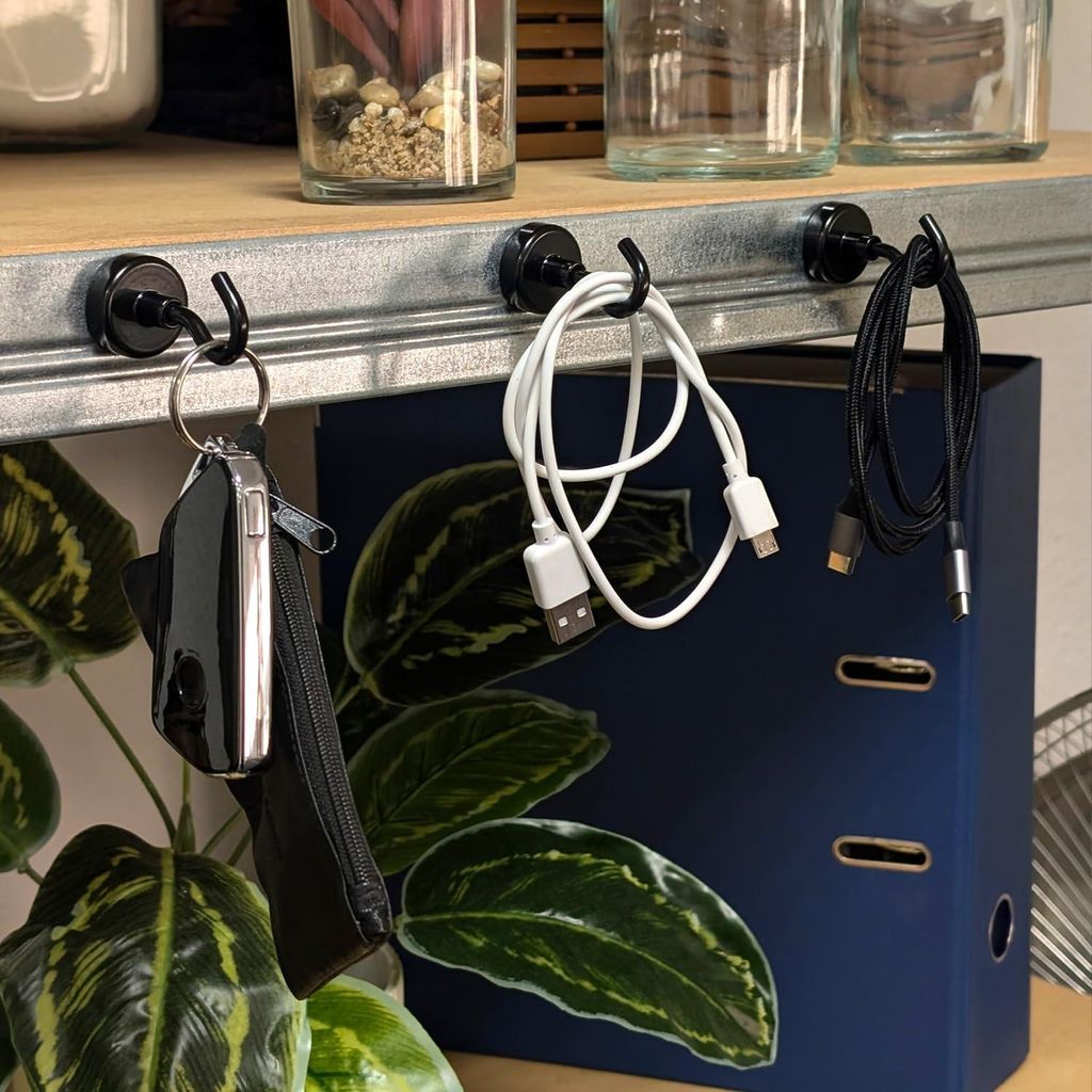 Starke Neodym-Magneethaken bis zu 5 kg - Flexible Aufhängelösung für Küche, Büro und Garage