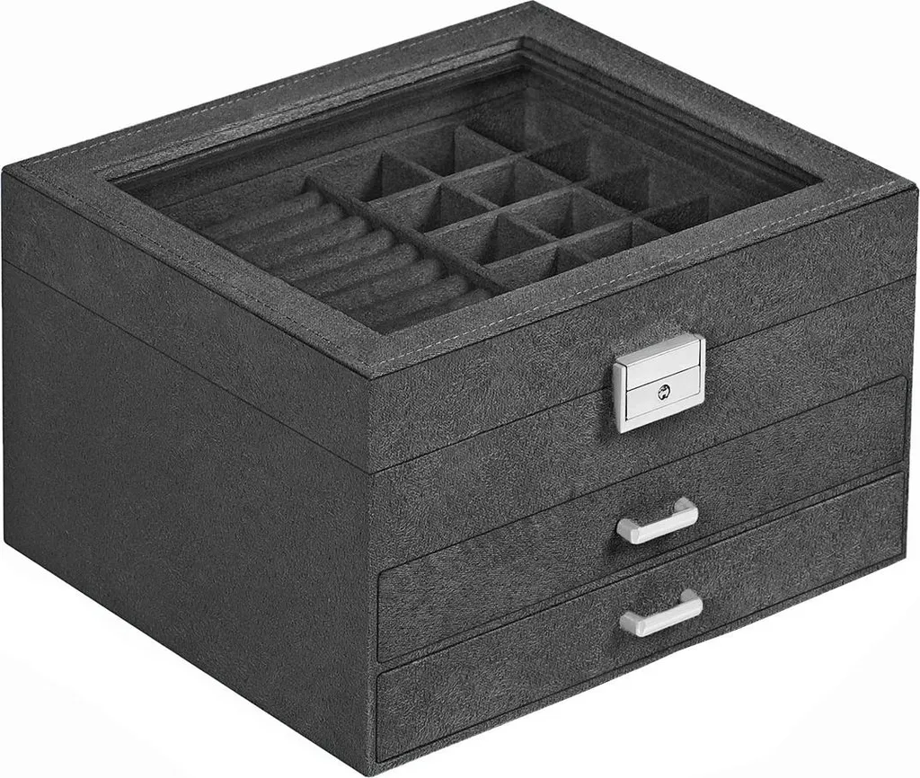 Portagioie Professionale 3 Livelli - Organizer Orologi e Gioielli