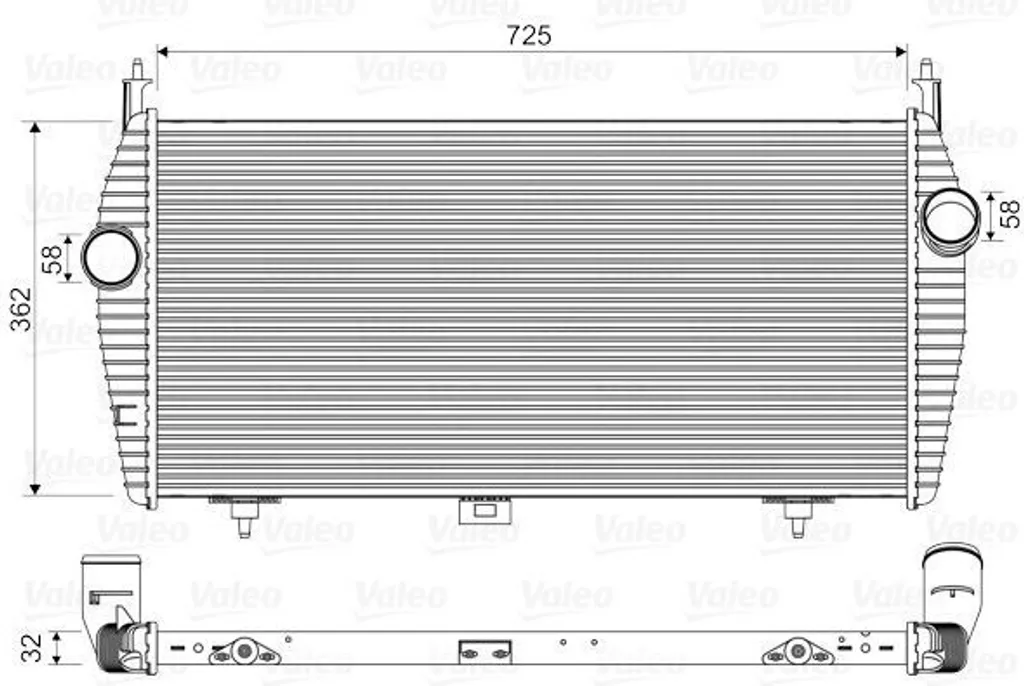 Intercooler d'air de suralimentation Valeo pour C5 et Peugeot 407 SW