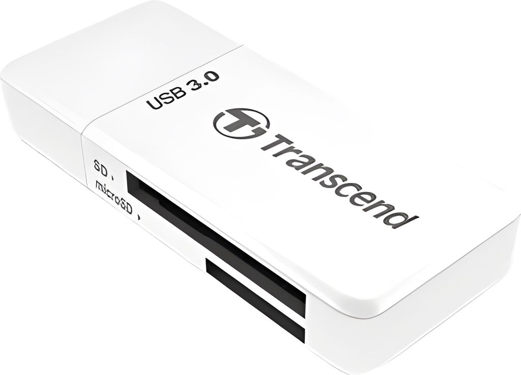 Transcend TS-RDF5W, MicroSDHC, MicroSDXC, SDHC, SDXC, Bílá, Obrázek produktu 