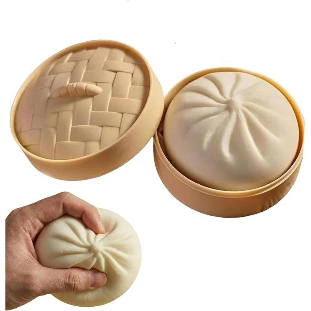 Hochwertiger, weicher Riesenknödel, Squishy Dumpling, Stressball, Anti-Stress-Fidget, TikTok-Fidget-Toy, Weiß