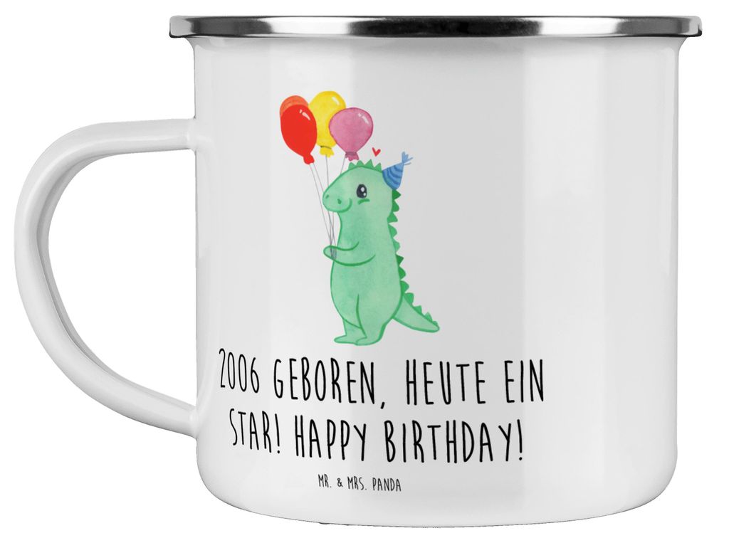 Mr. & Mrs. Panda Haferl 2006 Geburtstag Star - Weiß - Geschenk, Teetasse, Blechtasse, Jubiläum, Erinnerungen, Happy Birthday, Alter, Geburtstagsg...