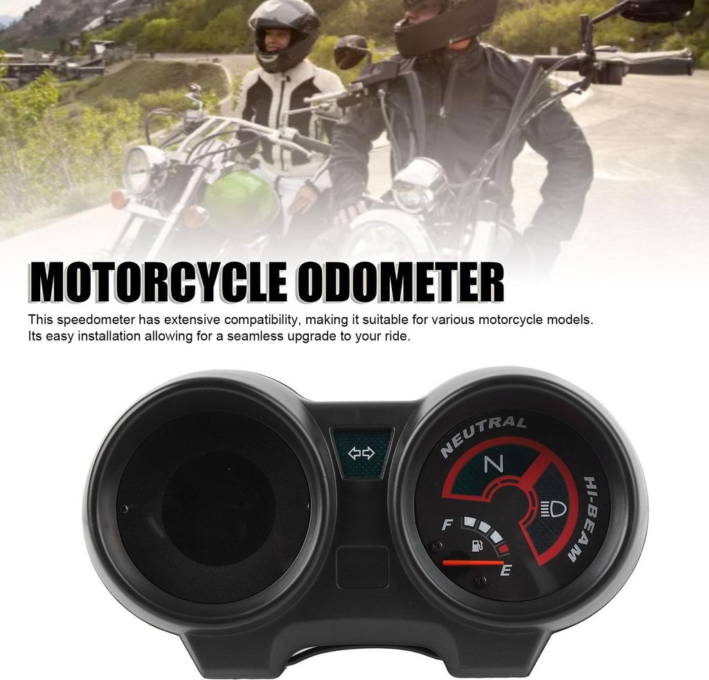 Digitale Motorrad-Tachometeranzeige, 7-farbige Hintergrundbeleuchtung, Ersatz-Drehzahlmesser, Kilometerzähler, DC 12 V