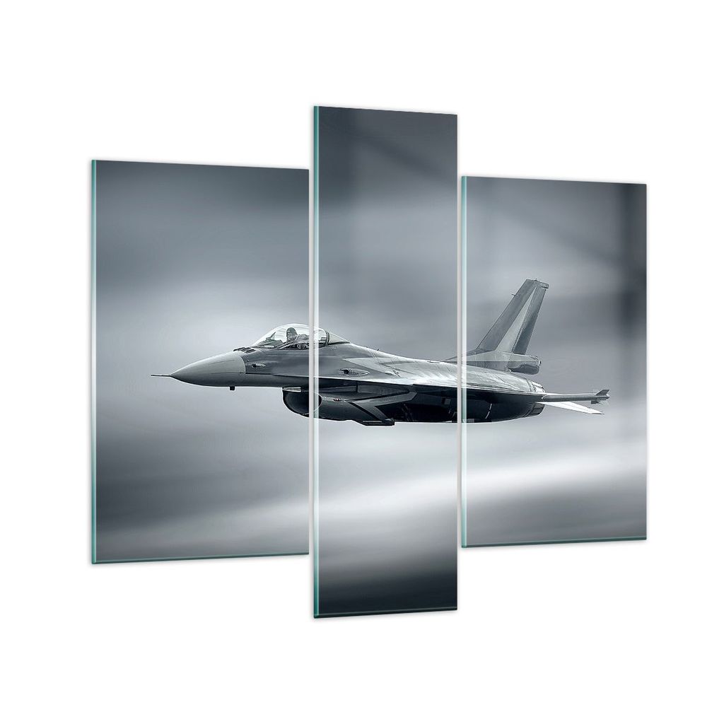 Bilder auf glas - Flugzeug Himmel Flug - 95x80cm - Glasbilder - Wandbilder - Kunstdruck - zum Aufhängen bereit - Wanddekoration aus Glas - Glas Bi...