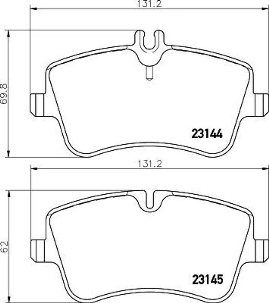 Plaquettes de frein à disque pour Mercedes Classe CLC et CLK C209 HELLA