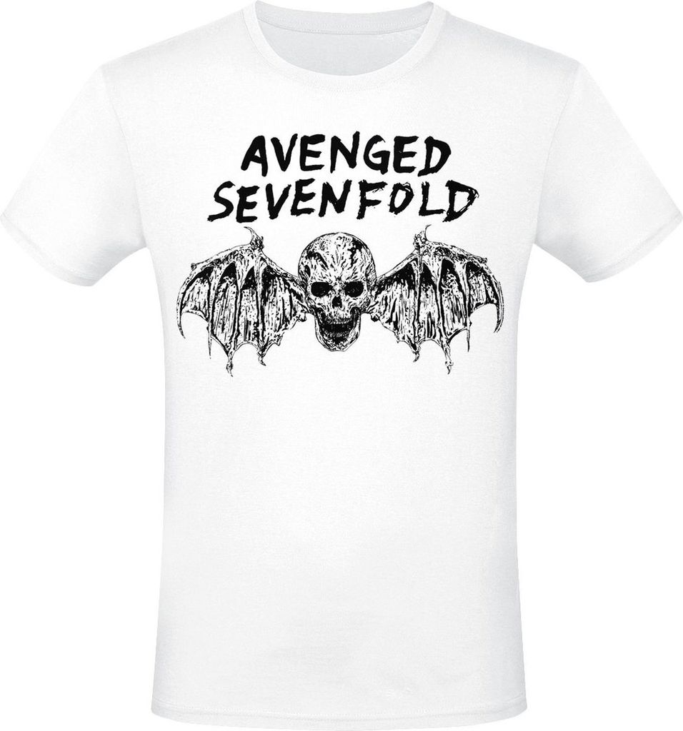 Avenged Sevenfold T-Shirt Herren Bat weiß M