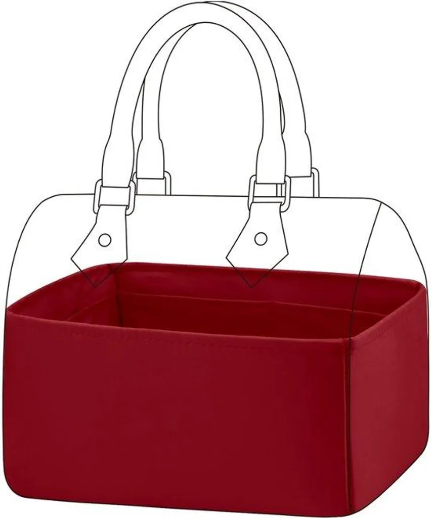 Organiseur de sac en soie rouge pour éviter les taches internes