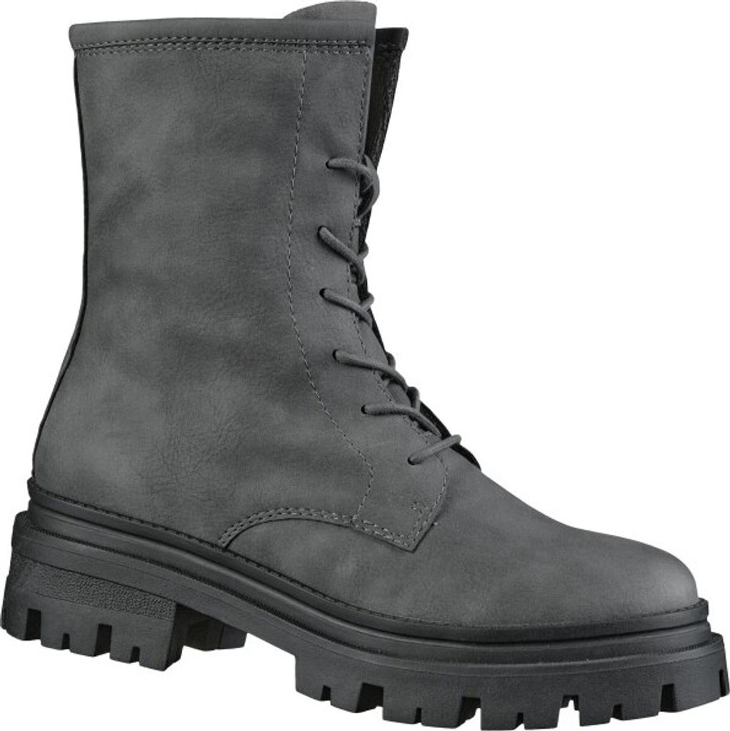 piece of mind coole Damen Synthetik Stiefel in dunkelgrau, 17 cm Schafthöhe, leichtes Futter, warme Decksohle
