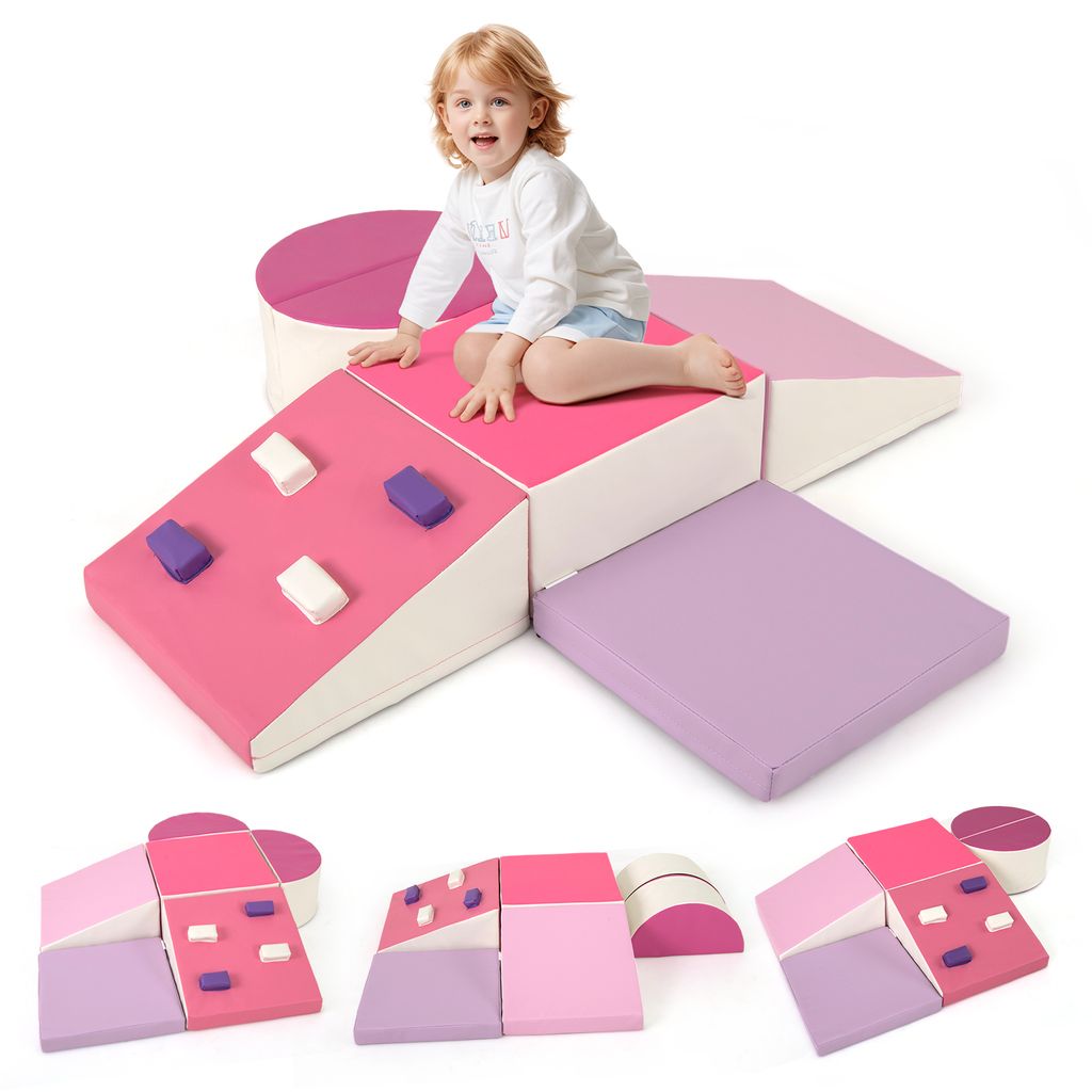COSTWAY 6-Teiliges Schaumstoff-Kletterblock-Set, leichtes Produktbild 