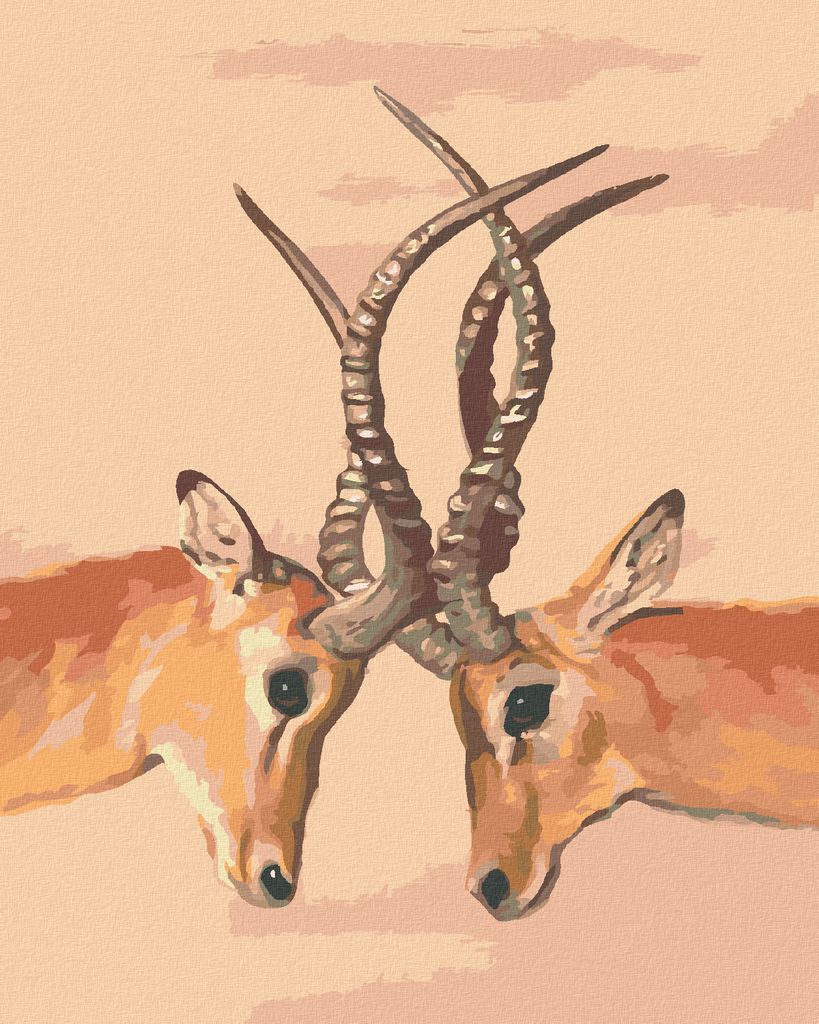 Zuty - Malen nach Zahlen - ANTILOPE (D. RUSTY RUST), 40x50 cm, ohne Keilrahmen