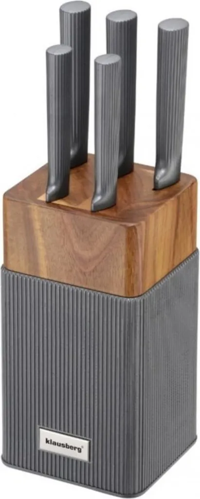 Set di 5 Coltelli Klausberg 63933 in Ceppo Acacia | Arredo Cucina