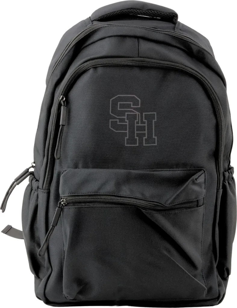 Sac à dos pour collège 38cm noir 20L idéal pour cahiers et sport