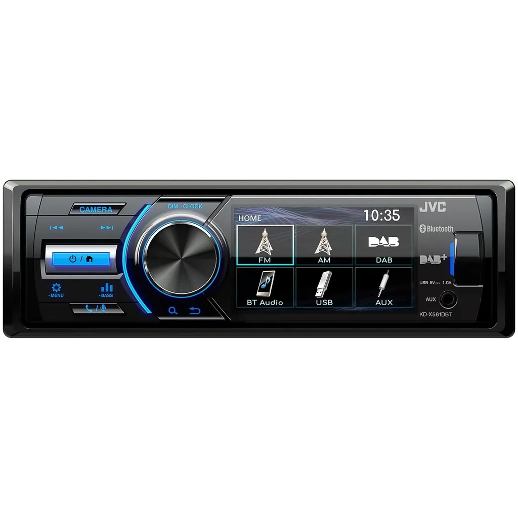 Autoradio Bluetooth JVC KD-X561DBT sans antenne DAB châssis court 1DIN