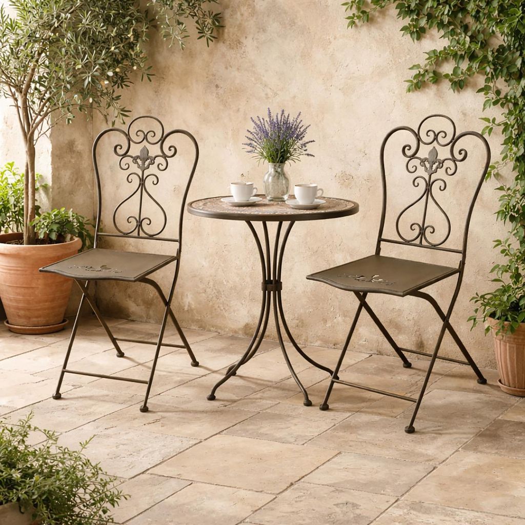 Romantische Metallstühle 2er Set