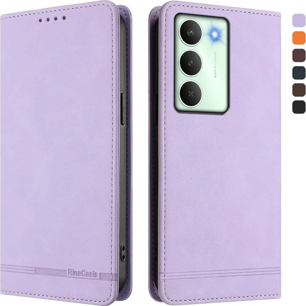 Custodia Realme 14X / C75 5G Viola | Cover Portafoglio in Finto Cuoio