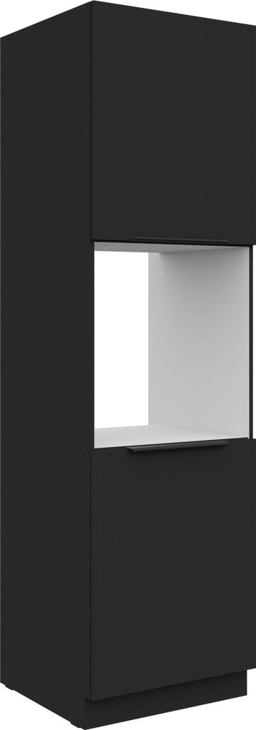 Küchen Hochschrank 60 cm SIENA Schwarz Küchenzeile Küchenblock Küche Einbauküche