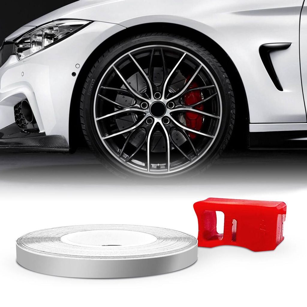 Wheel Trim Stripe Racing Silber 5 mm x 6 mt mit Applikator