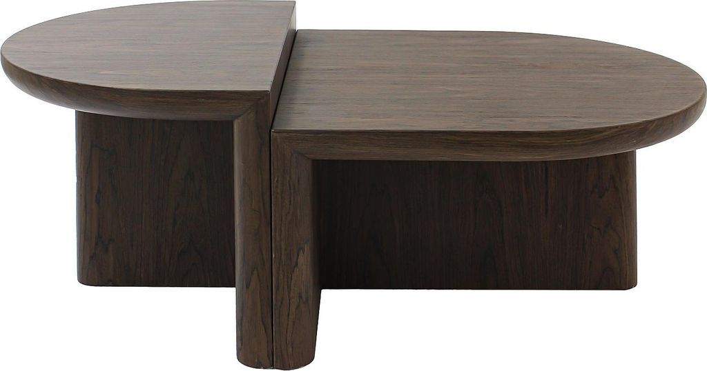 Couchtisch mit Walnussfurnier – dunkel natur – VARAJA