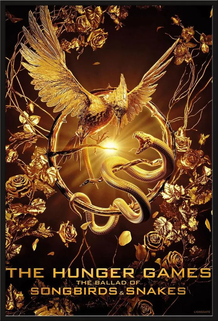 Poster Hunger Games Ballad of Songbirds & Snakes avec Cadre Noir Shinsuke®