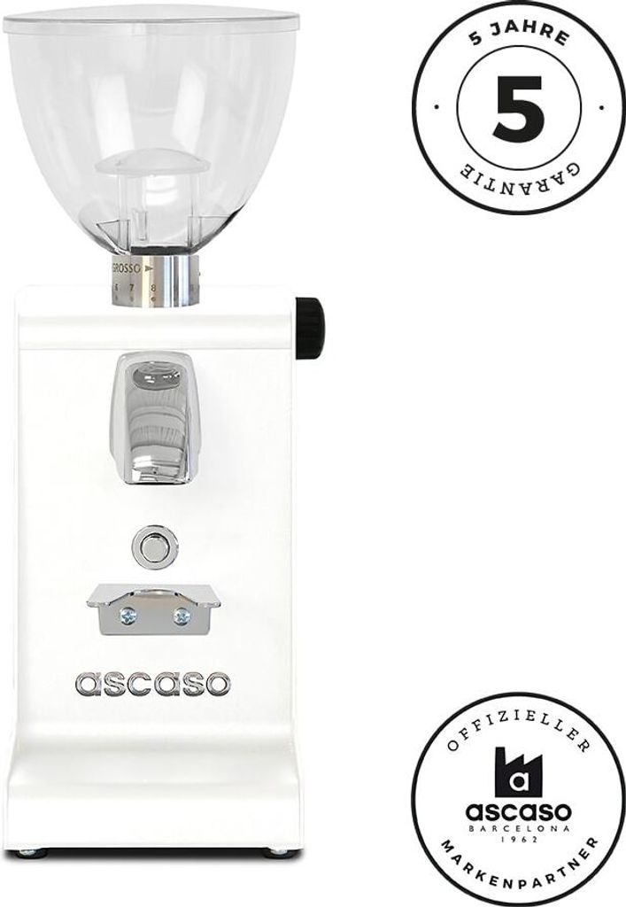 Ascaso Espressomühle iSteel i1 weiß matt
