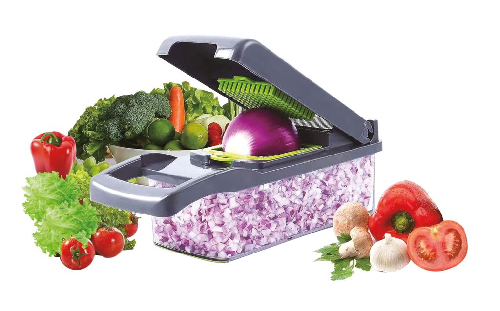 Gemüsehacker Würfelschneider Schneider mit Behälter  14 Produktbild 