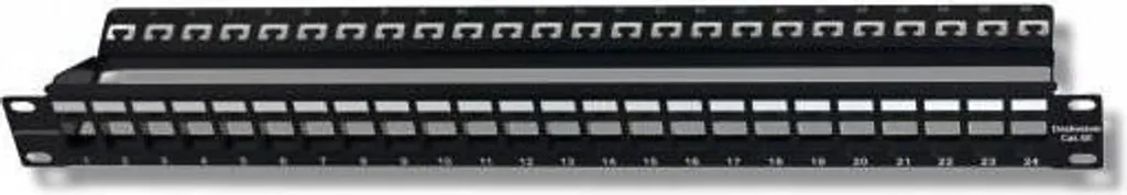 Panneau de brassage Intellinet 24 ports noir avec plateau de support