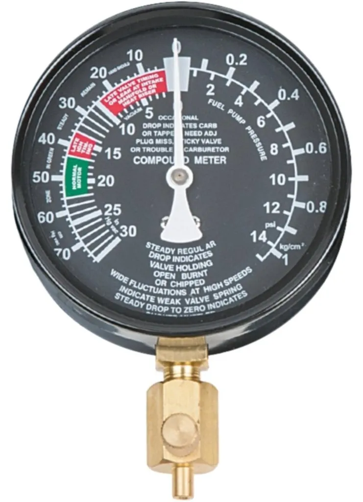 KS TOOLS 150.3601 Manomètre de rechange Ø 92 mm pour purgeur de frein