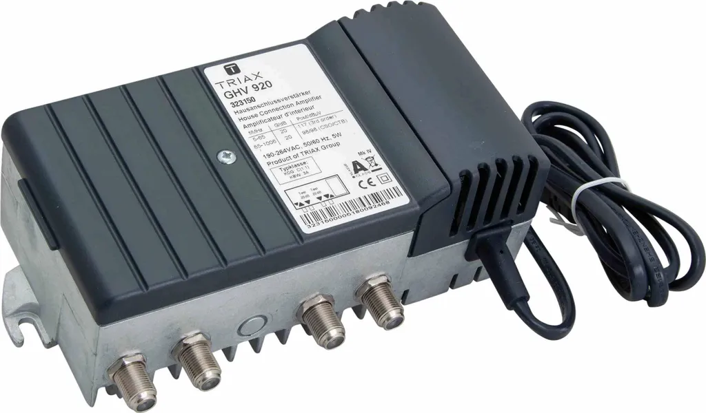 Amplificateur TRIAX de 20 dB avec niveau de sortie max 100 dBµV 1pc