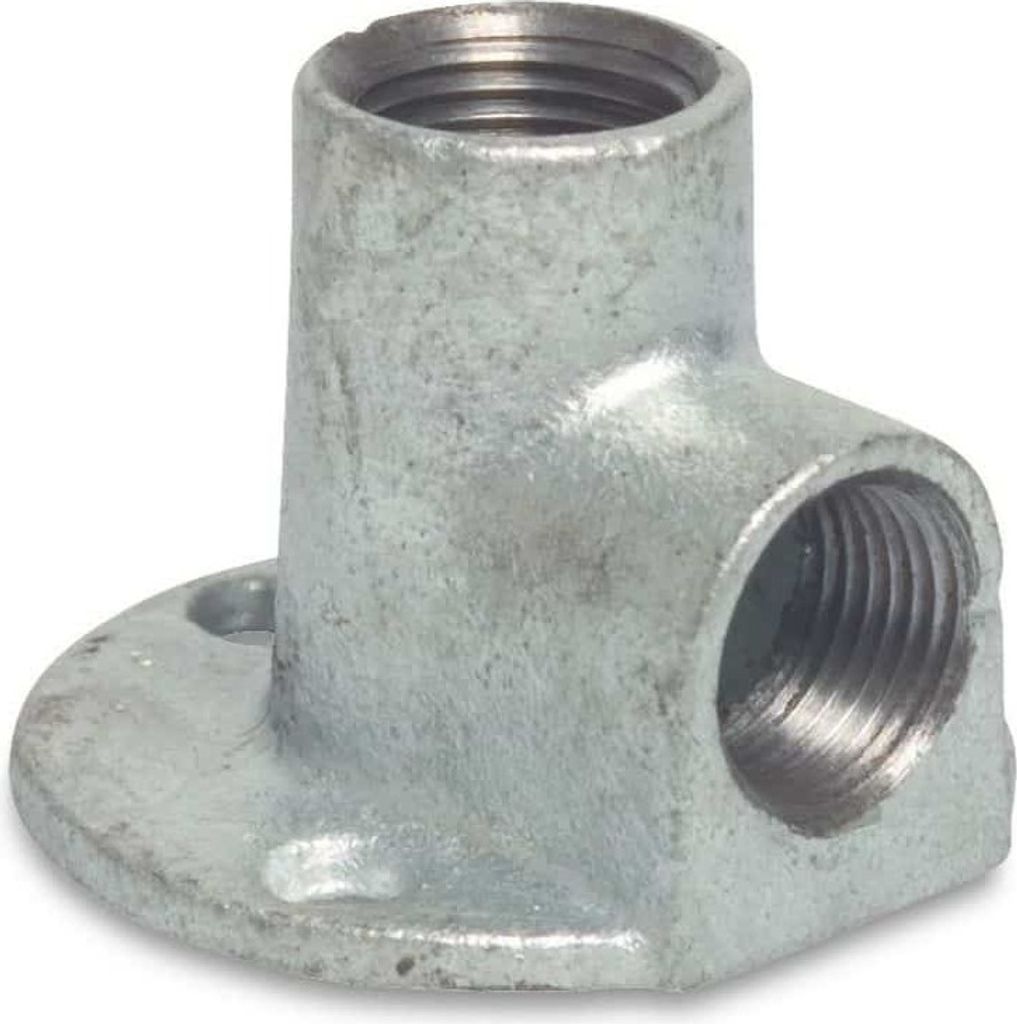 Gewindefitting Temperguss Wandscheibe 90° 3/4" IG x 3/4" IG