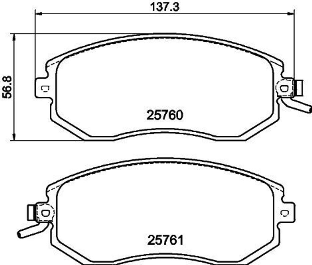 HELLA 8DB 355 020-891 - OE 26296AJ02A Bremsbeläge für GT 86 (ZN6)